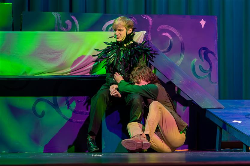 Students perform onstage